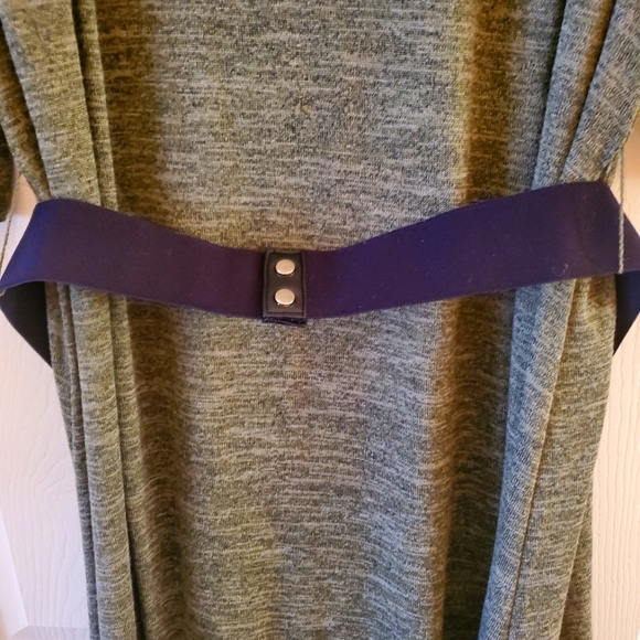 Always Indigo Long Sleeve Knit Dress w/ Belt | 3X | Hunter Green - Picture 4 of 7